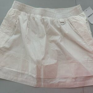 Forever 21 White Elastic Waist Mini Skirt